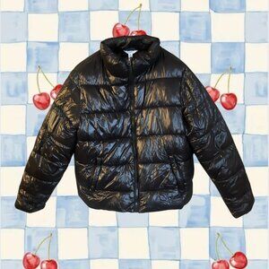 black puffer jacket, size small